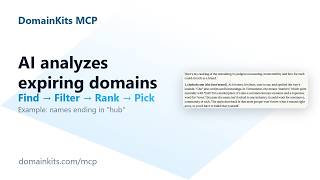 Find a great .com before it drops: 2,329 expiring domains, 1 pick | DomainKits MCP
