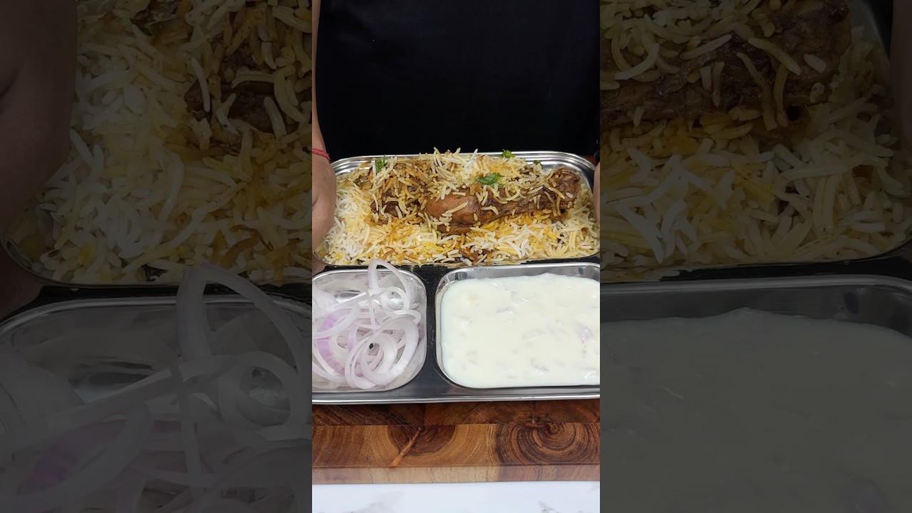 Street Style Chicken Biryani ASMR Cooking #shorts #food #cooking #asmr #recipe #crunchytreats