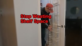 Kitchen Pantry Spice Rack Install Organizer | More Space for Food on Shelves