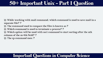 MCQ Questions Unix - Part 1 with Answers