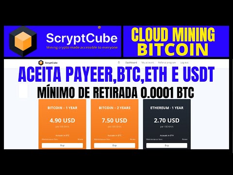 SCRYPTCUBE MINERADORA APRESENTAÇÃO ♫♫  MINERAÇÃO DE BITCOIN - CLOUD MINING BITCOIN