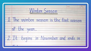 10 Lines Essay on Winter Season in English || Winter Season Essay