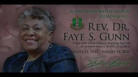 Alfred Street Remembers The Rev. Dr. Faye S. Gunn