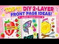 TOP 11 DIY 2-Layer Front Page Ideas! Aesthetic Notebook Covers | Cute Chubby Doodles
