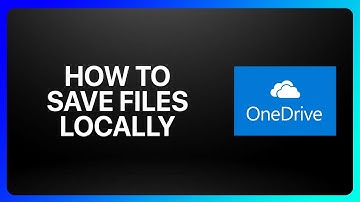 How To Save Files Locally And Not On OneDrive Tutorial