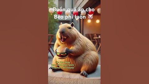 Capybara Buồn quá nên ăn cho béo phì luôn 🐷ai còn yêu em không? #shortsviral #capybara #shorts