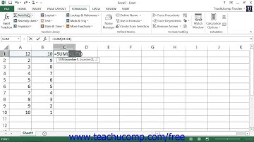 Excel 2013 Tutorial Using AutoSum Microsoft Training Lesson 4.4