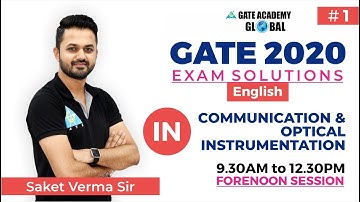 1 | GATE 2020 | Instrumentation | Forenoon Question | Communication & Optical Instrumentation