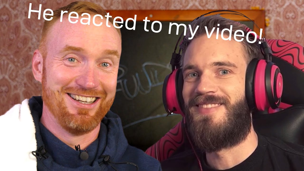 Reacting to PewDiePie Reacting to Me Reacting to Him! - YouTube