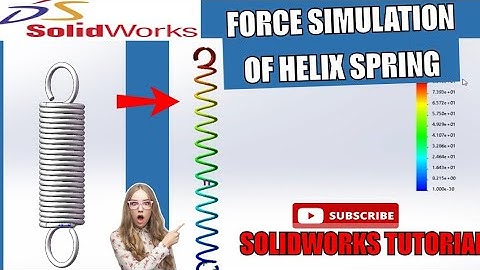 Force Simulation of Helical Spring ! Solidworks #simulation