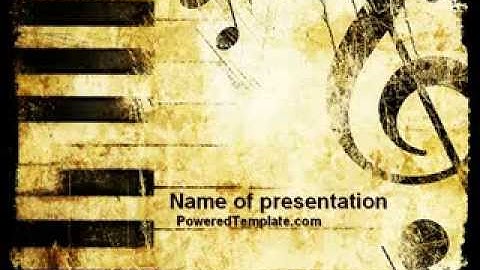 Piano Keyboard With Treble Clef PowerPoint Template by PoweredTemplate.com