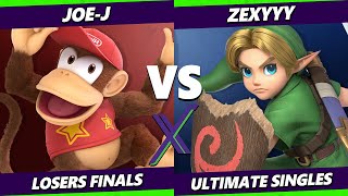 S@X 579 LOSERS FINALS - Zexyyy (Young Link) Vs. Joe-J (Diddy Kong, Mario) Smash Ultimate - SSBU