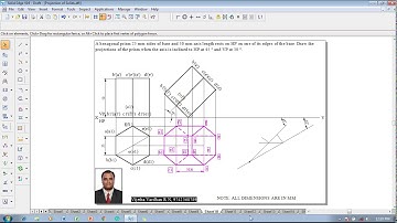 Example 10 on Projection of Solids