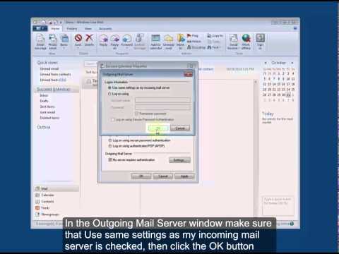 Windows Live Mail 2011   Configure existing POP3 account