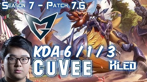 SSG CuVee KLED vs JAX Top - Patch 7.6 KR Ranked