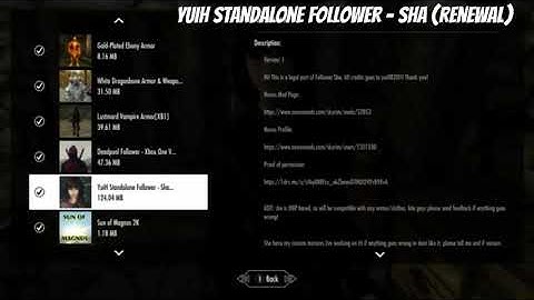 Skyrim SE Xbox One/PC Mods|YuiH Standalone Follower - Sha (Renewal)