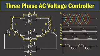 Working of Three Phase AC Voltage Controller || AC to AC Converter || Power Electronics in Hindi
