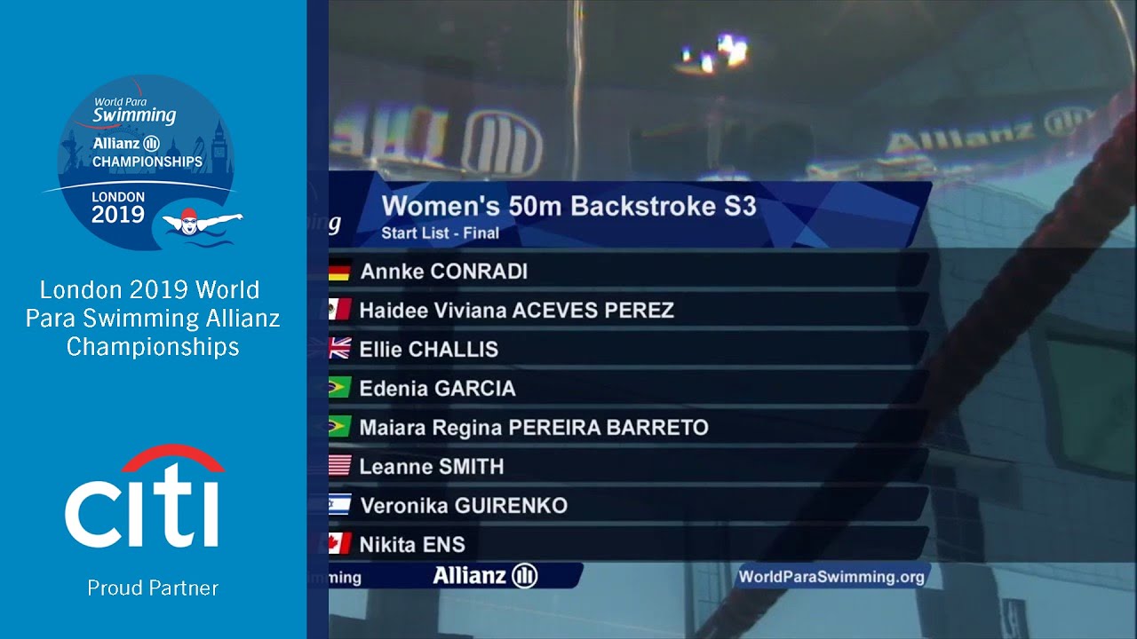 Women's 50m Backstroke S3 Final | London 2019