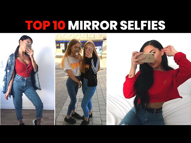 Poses for mirror selfies | Sitting poses, Mirror selfie poses, Photo poses