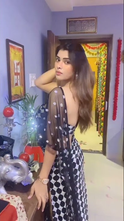 Mahima Gupta is in White and Black Floral Dress on Diwali Celebration 🖤🖤❤️ @MahimaGuptaYT