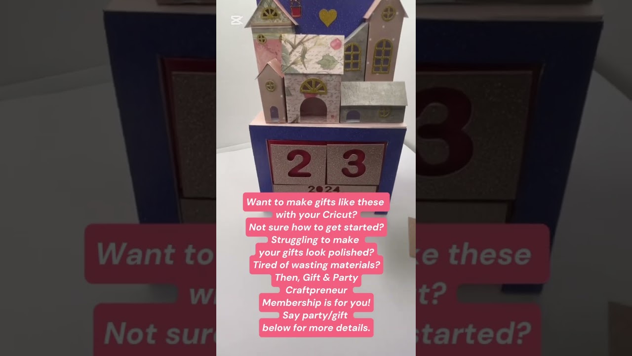 House calendar paper craft (SVG + tutorial) for Cricut in SGPC