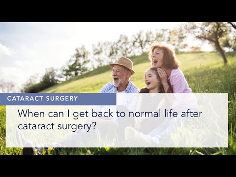 When can I get back to normal life after cataract surgery? - video from Alex Shortt