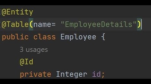 Configuring Entity Classes Using JPA annotation - Spring: Database Integration: Modeling Data