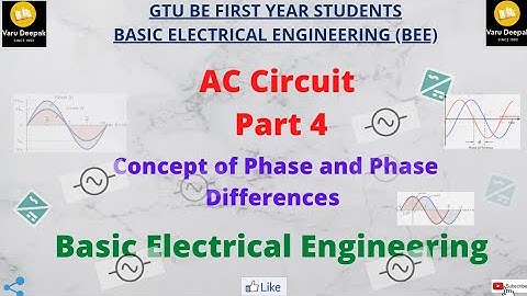 AC Circuit Part 4||Basic Electrical Engineering ||Concept of Phase and Phase Differences|| BEE||GTU