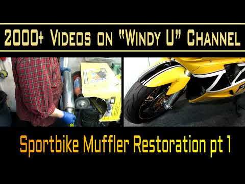 HOW TO RESTORE A SPORTBIKE MUFFLER TO BETTER THAN NEW pt 1. - YouTube