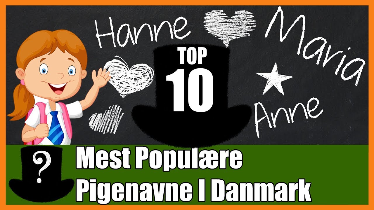 TOP 10 Mest Populære Pigenavne i - YouTube