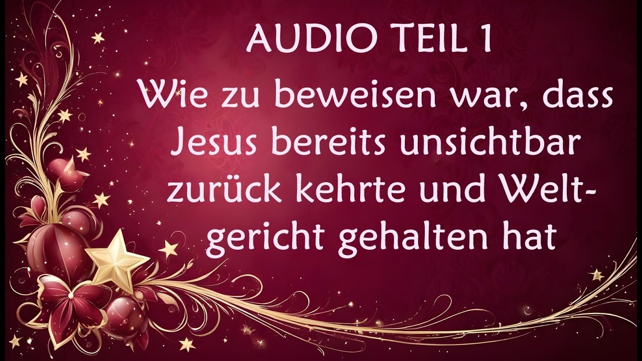 Wie zu beweisen war, dass Jesus 2. Kommen bereits stattfand und er