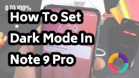 How to enable dark mode in redmi note 9/pro/promax