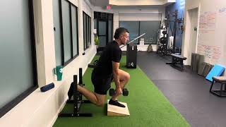 Rear Foot Elevated Front Heel Elevated Contralateral Split Squat
