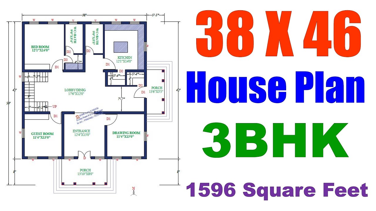 38 X 46 feet House Plan | घर का नक्शा | 38 फ़ीट X 46 फ़ीट | Ghar ka Naksha | Home Design | apna Ghar