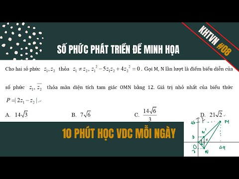 Video KHTVN08 MIN MAX SỐ PHỨC PHÁT TRIỀN ĐỀ MINH HỌA CỰC HAY - youtube