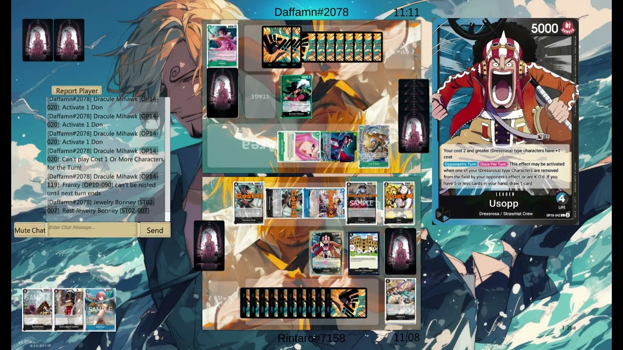 Learning how to play UB Usopp for OP 15 (no Commentary)