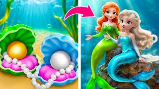 Elsa and Anna Mermaid Adventures! 24 Frozen DIYs