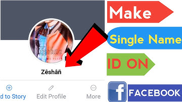 How To Make Single Name Facebook Id In 2 Minutes
