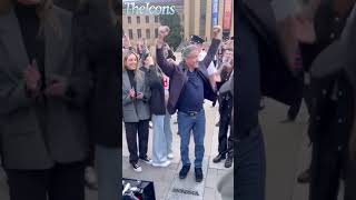 Sylvester Stallone With Family At Iconic Statue #SylvesterStallone