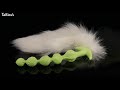 Emerald Heart Fox Tail Plug with Beads – Soft Silicone Fantasy Anal Beads with Fluffy White Tail