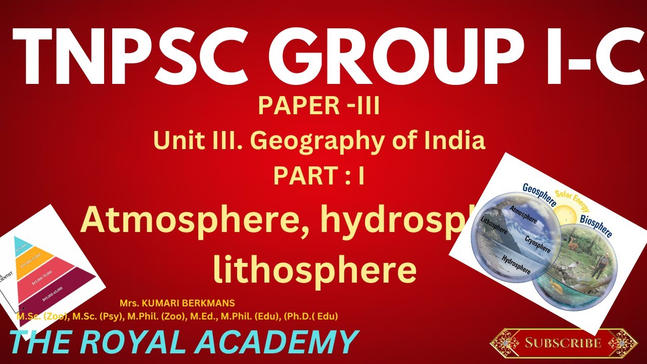 TNPSC GROUP I MAINS / PAPER – III: Unit III. Geography of India PART I