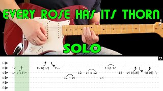 EVERY ROSE HAS ITS THORN - Guitar lesson - 1st & 2nd guitar solo (with tabs) - Poison