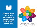 Comparativos del Plan y Programas 2011, 2017 y 2022