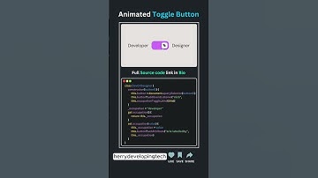 🔘 Animated Toggle Button 2025! ✨ | Interactive JS Animation in 60 Seconds||#shorts #short #coding