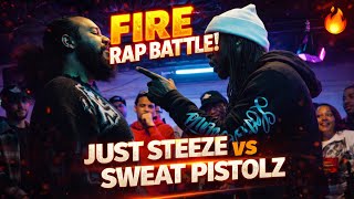 JUST STEEZE VS SWEAT PISTOLZ | The Cookout Rap Battle League
