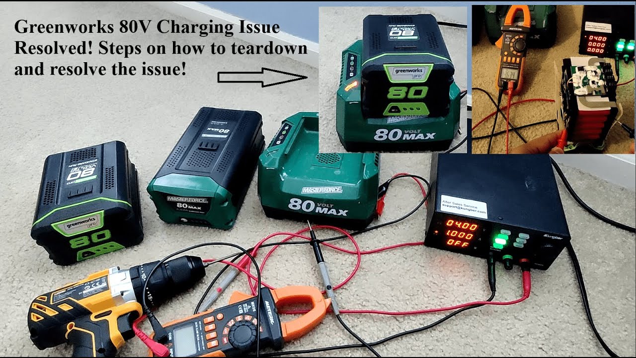 Greenworks 80V 2AH Battery Teardown & Repair (Red Blinking Light Error
