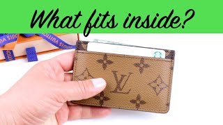 What Fits Inside Louis Vuitton Card Holder Reverse Monogram