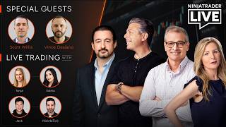 NinjaTrader Live | Trading + Analysis | Scott Willis, Vince Desiano, Tanja + Salma, Nick + Jack 8/3