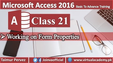 Working on Form Properties | Microsoft Access Complete course in Urdu and Hindi  21