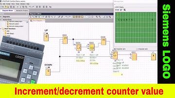 How to increase/decrease counter value using cursor or function keys. Siemens LOGO PLC tutorial.